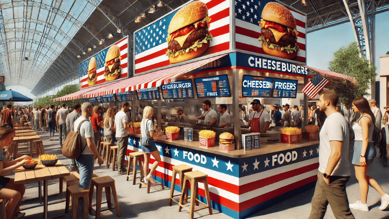 アメリカ館で食べられるグルメは?注目はやっぱりハンバーガー!