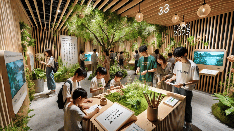 万博ポーランドの香り体験と植物展示が癒し効果バツグン!