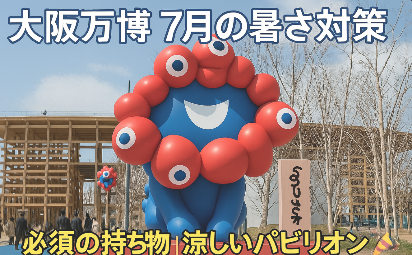 【独自取材】大阪万博 7月の暑さ対策と持ち物｜パビリオン別・涼しさ＆待機列情報も解説 ☀️