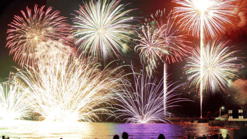 若狭高浜花火大会の去年の花火画像